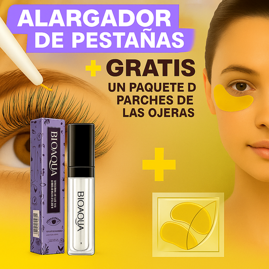 Alargador de pestañas Bioaqua + GRATIS un paquete de parches elimina ojeras